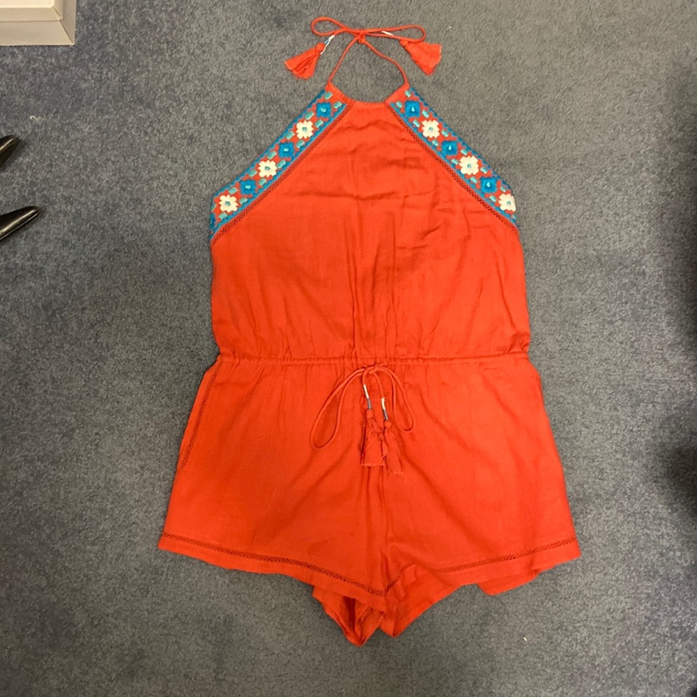 Piper by Townsen red romper with low back size L